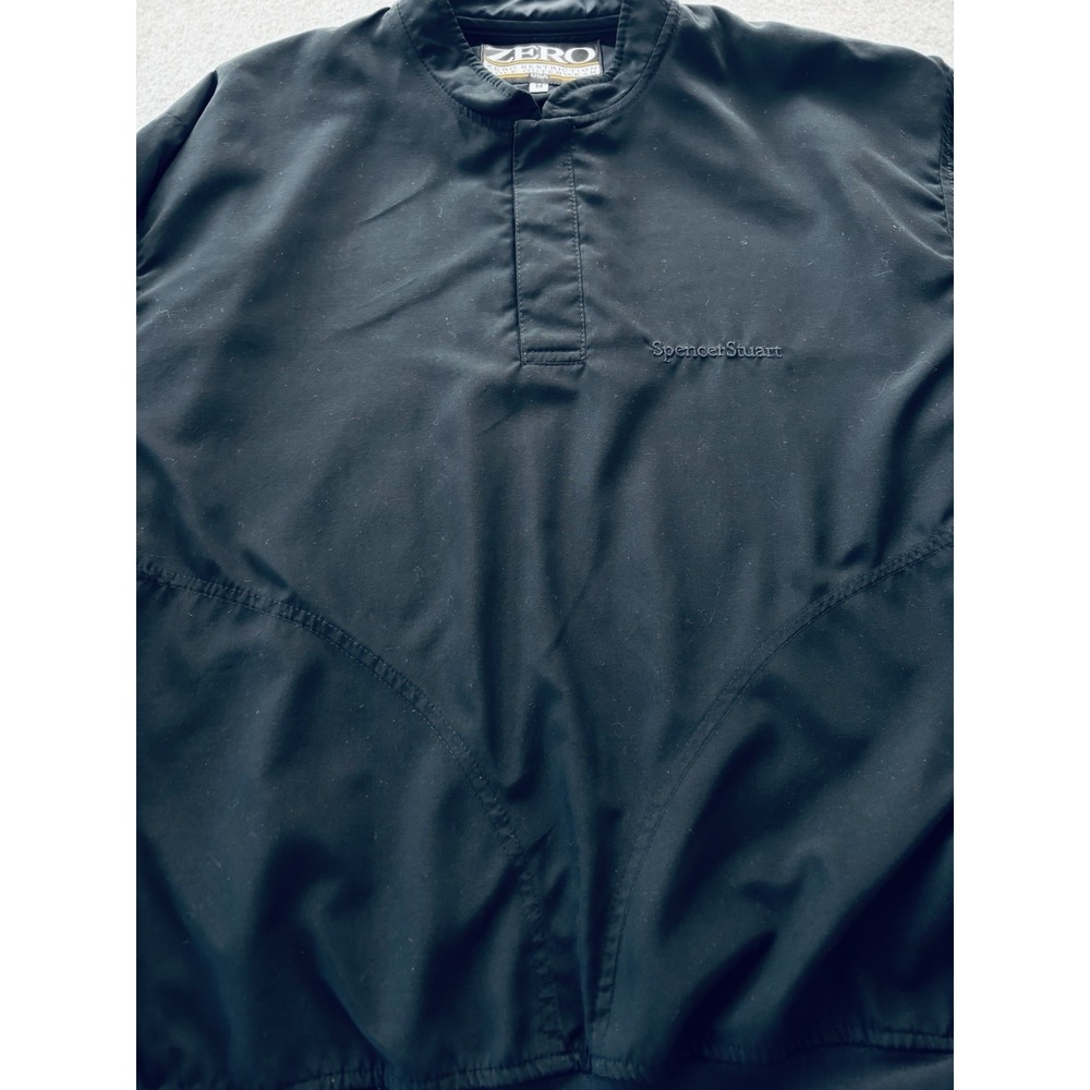 VTG Zero Restriction Spencer Stuart Corporate Golf Pullover Jacket Black Mens M